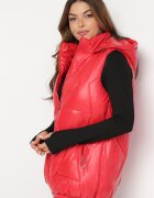 6&8 fashion Vestă Roșie Matlasată cu Glugă Incanto