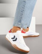 888 Adidași Alb-roșii în stilul Tenișilor Clasici cu Cusături Decorative Mepnia