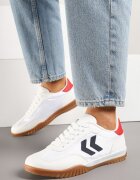 888 Adidași Alb-roșii în stilul Tenișilor Clasici cu Cusături Decorative Mepnia