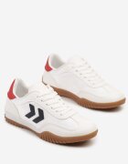 888 Adidași Alb-roșii în stilul Tenișilor Clasici cu Cusături Decorative Mepnia