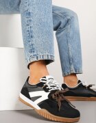 888 Adidași Clasici Negru și Alb cu Șireturi Suplimentare Nilarisea