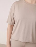 ab. ambitonfly Compleu Bej Din Bumbac Oversize Tricou și Pantaloni Azilane