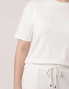ab. ambitonfly Set Alb din bumbac Stil Oversize Tricou și Pantaloni Azilane