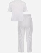 ab. ambitonfly Set Alb din bumbac Stil Oversize Tricou și Pantaloni Azilane