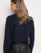 acajo Cardigan Bleumarin Clasic cu Lână Cu Nasturi Inadira