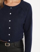 acajo Cardigan Bleumarin Clasic cu Lână Cu Nasturi Inadira