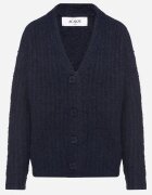acajo Cardigan bleumarin cu nasturi cu adaos de lână finisat cu bandă elastică Ciandria