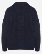 acajo Cardigan bleumarin cu nasturi cu adaos de lână finisat cu bandă elastică Ciandria
