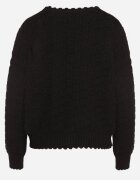 acajo Cardigan Negru Oversize Încheiat cu nasturi cu broderie decorativă Kalabrine