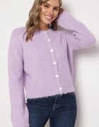 acajo Cardigan Violet Casual cu Croială Clasică Riathiel