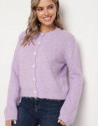 acajo Cardigan Violet Casual cu Croială Clasică Riathiel