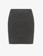acajo Fustă gri închis tricotată cu amestec de lână cu croială dreaptă cu elastic în talie Pariella
