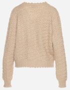 acajo Kardigan Bej închis Oversize Cu nasturi Cu broderie decorativă Kalabrine