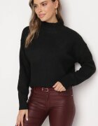 acajo Maletă Neagră cu Amestec de Lână cu Croială Boxy Parirra