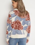 acajo Pulover Bej deschis cu croială tip cutie cu model abstract cusut cu fir metalic Savrielle