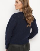 acajo Pulover Clasic Bleumarin Decorat cu embosare Derista