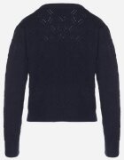 acajo Pulover Clasic Bleumarin Decorat cu embosare Derista
