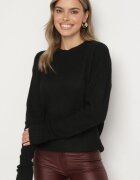 acajo Pulover Negru cu Amestec de Lână Parizia