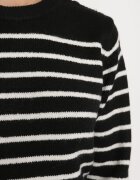 acajo Pulover Negru în Dungi cu Croială Clasică Rialira
