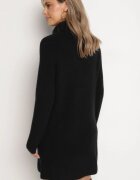 acajo Rochie tricotată neagră din material reiat Liannae