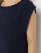 acajo Vestă Bleumarin în Stil Clasic cu Lână Felzeki