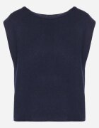 acajo Vestă Bleumarin în Stil Clasic cu Lână Felzeki