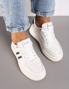 Adidași Alb-Albaștri pe Talpă Plată Decorați cu Dungi Noraria