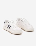  Adidași Alb-Albaștri pe Talpă Plată Decorați cu Dungi Noraria