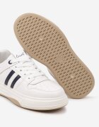  Adidași Alb-Albaștri pe Talpă Plată Decorați cu Dungi Noraria