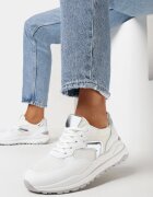  Adidași Alb-Argintiu cu Talpă Plată cu Inserții Decorative Aizra