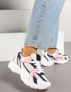  Adidași alb-bleumarin cu plasă pe talpă din spumă Vallexia