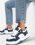  Adidași Alb-Bleumarin Sub gleznă cu Inserții Decorative Armine