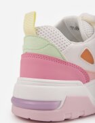  Adidași Alb-Mov pe Talpă Groasă cu Șireturi Decorative Aqulli