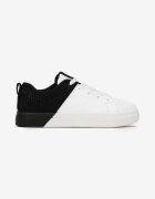  Adidași Alb-Negru Cu șireturi Cu talpă plată Cu zirconii decorative Gimena