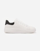  Adidași Alb-Negru cu șireturi cu un design clasic cu talpă groasă Cataria