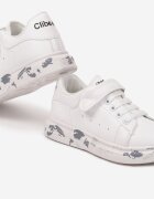  Adidași Alb-Negru cu Velcro cu talpă plată decorativă Lisbetta