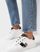  Adidași Alb-Negru până la gleznă cu cataramă decorativă Vilorea