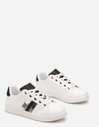  Adidași Alb-Negru până la gleznă cu cataramă decorativă Vilorea