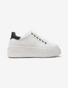  Adidași Alb-Negru pe platformă Rilame