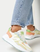  Adidași Alb-Portocalii cu Cusături Decorative Leostia