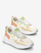  Adidași Alb-Portocalii cu Cusături Decorative Leostia