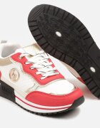  Adidași Alb-Roșu Decorați cu Aplicație Metalică Zolamira