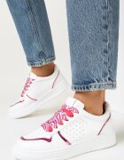  Adidași Alb-Roz cu Inserții Sclipitoare și Șireturi Decorative Horustia