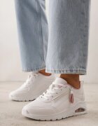  Adidași Alb-Roz cu Talpă Groasă și Benzi în Relief Justinalin