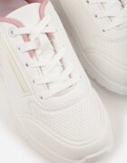  Adidași Alb-Roz cu Talpă Groasă și Benzi în Relief Justinalin