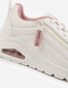  Adidași Alb-Roz cu Talpă Groasă și Benzi în Relief Justinalin