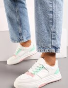  Adidași Alb-Roz Decorate cu Aplicații Colorate Utaria