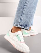  Adidași Alb-Roz Decorate cu Aplicații Colorate Utaria