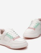  Adidași Alb-Roz Decorate cu Aplicații Colorate Utaria