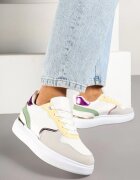  Adidași Alb-Verzi Decorate cu Inserții Metalice Delarila